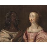 English school, circa 1650, Portrait of two ladies, both half length,