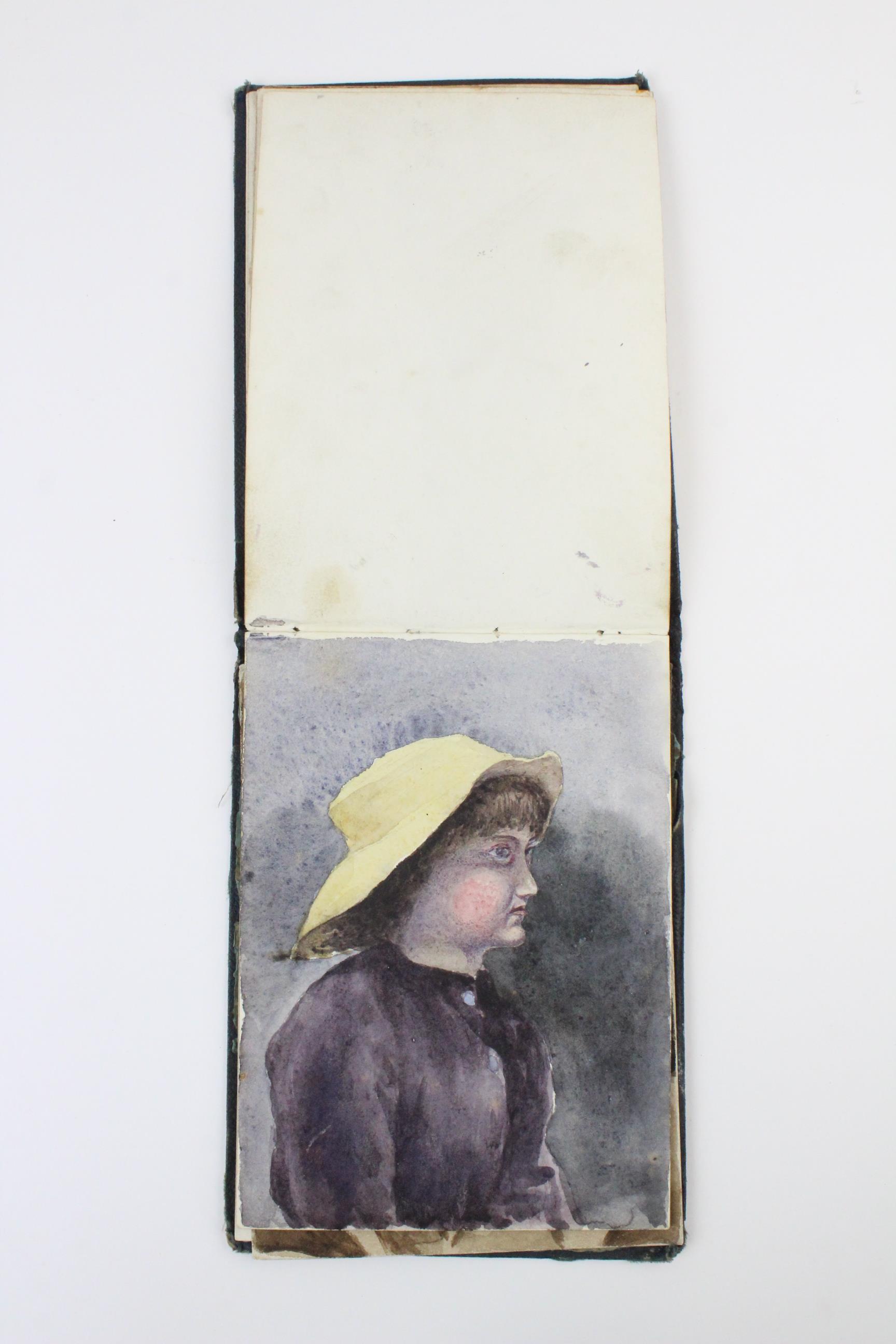 A collection of watercolours, pen and ink sketches and pencil sketches, early 20th century, loose, - Image 22 of 45