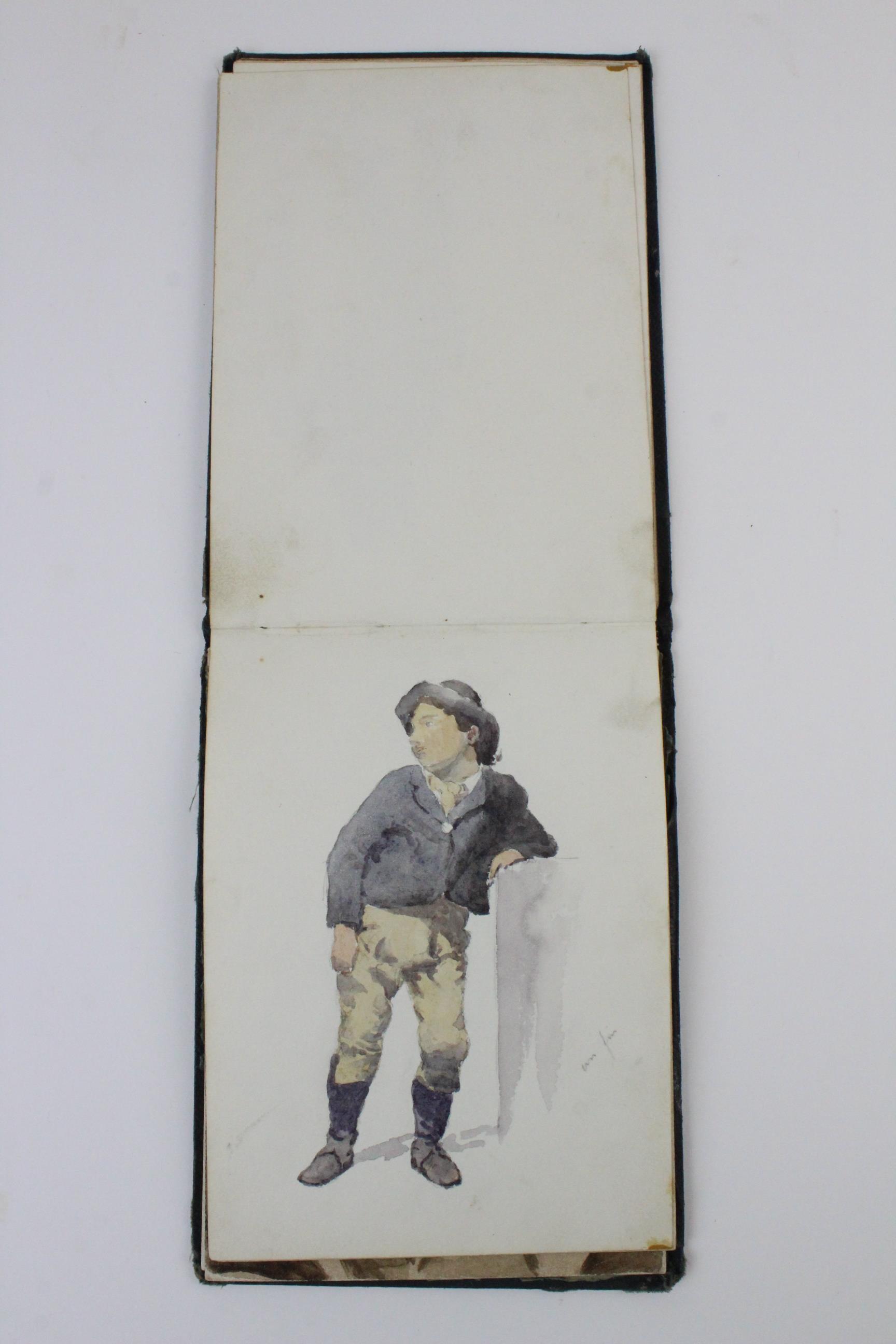 A collection of watercolours, pen and ink sketches and pencil sketches, early 20th century, loose, - Image 27 of 45