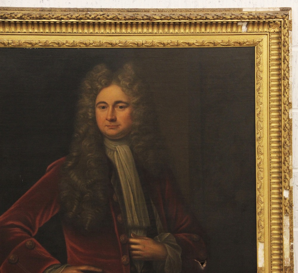 Circle of Sir Godfrey Kneller (1646 -1723), Portrait of Thomas Kenyon of Peel Hall, Three quarter - Image 4 of 7