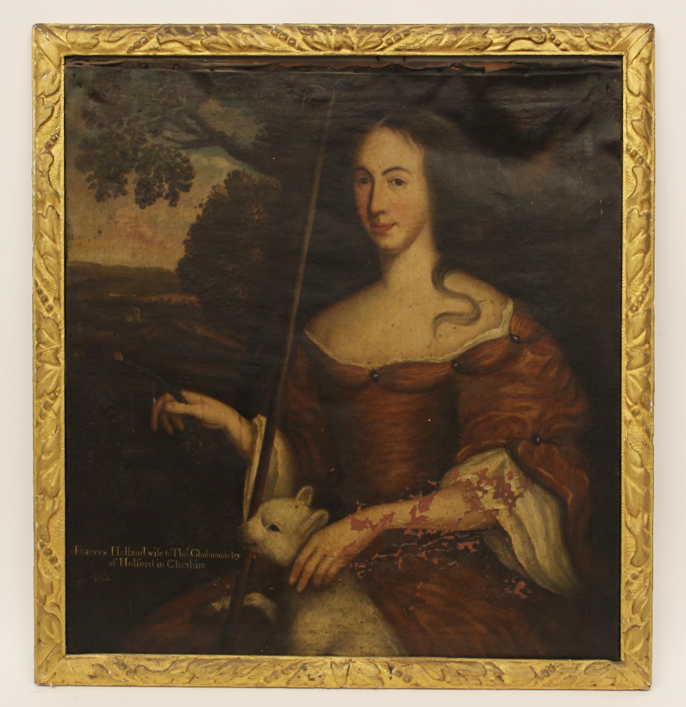 English school, late 17th century, Portrait of Frances Holland Wife of Thomas Cholmondeley of