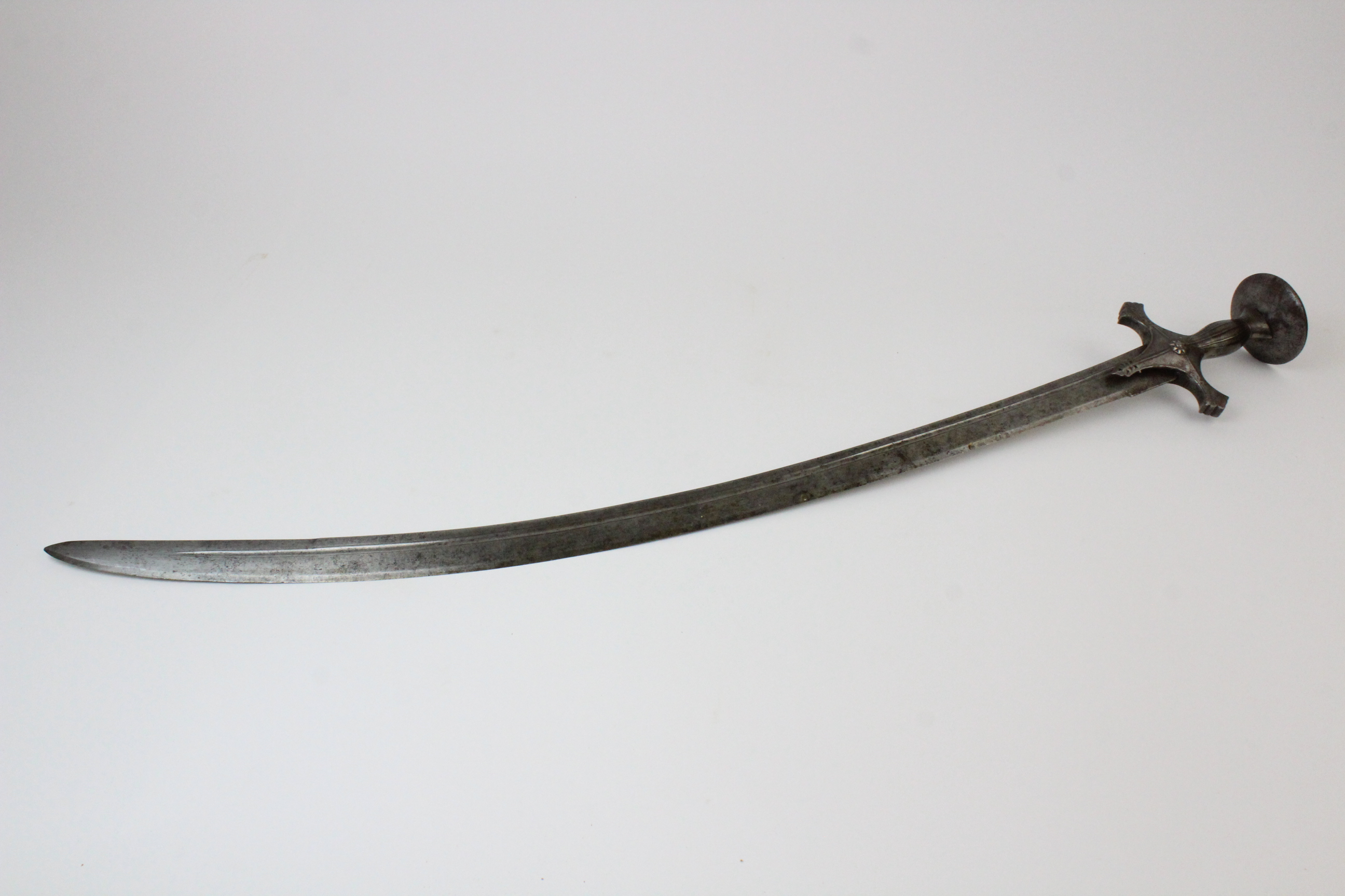 A French 1821 pattern Infantry officer's sword, the 77cm singled edged curved fullered blade set - Image 10 of 11