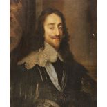 Follower of Sir Antony Van Dyck (1599-1641), Portrait of Charles I, Head and shoulders, with lace