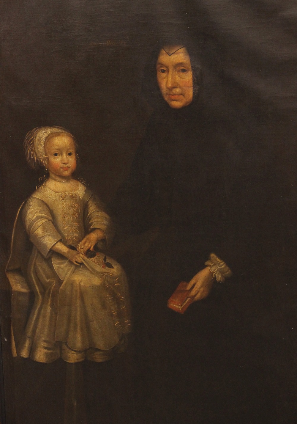 English school, late 17th century, Portrait of Jane Assheton, Mrs Kenyon in old age Full length, - Image 2 of 8