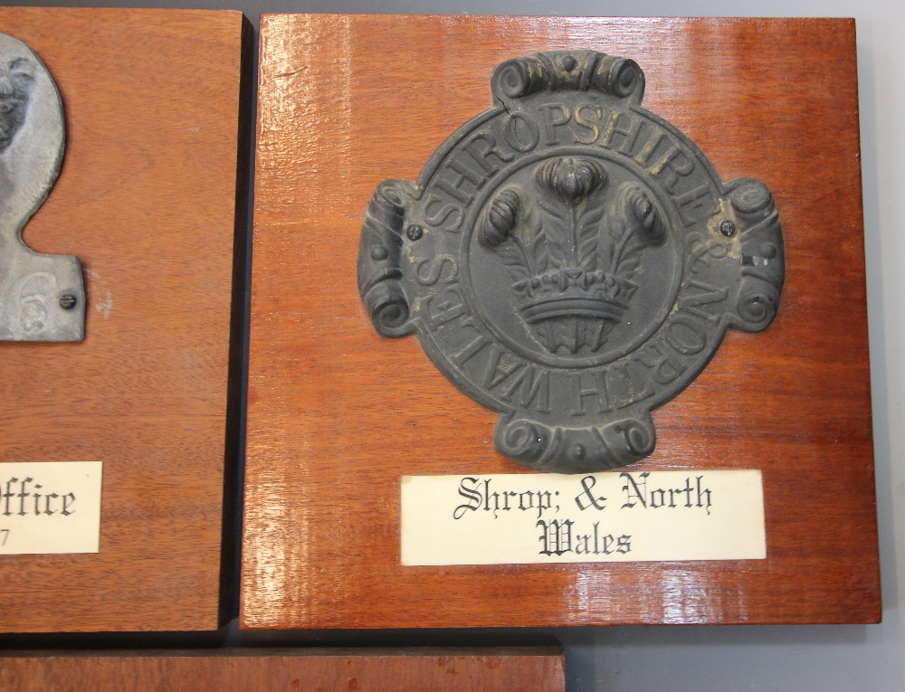 SHROPSHIRE & NORTH WALES INTEREST: A fire insurance mark plaque, mid 19th century, 'Shropshire & - Image 4 of 4