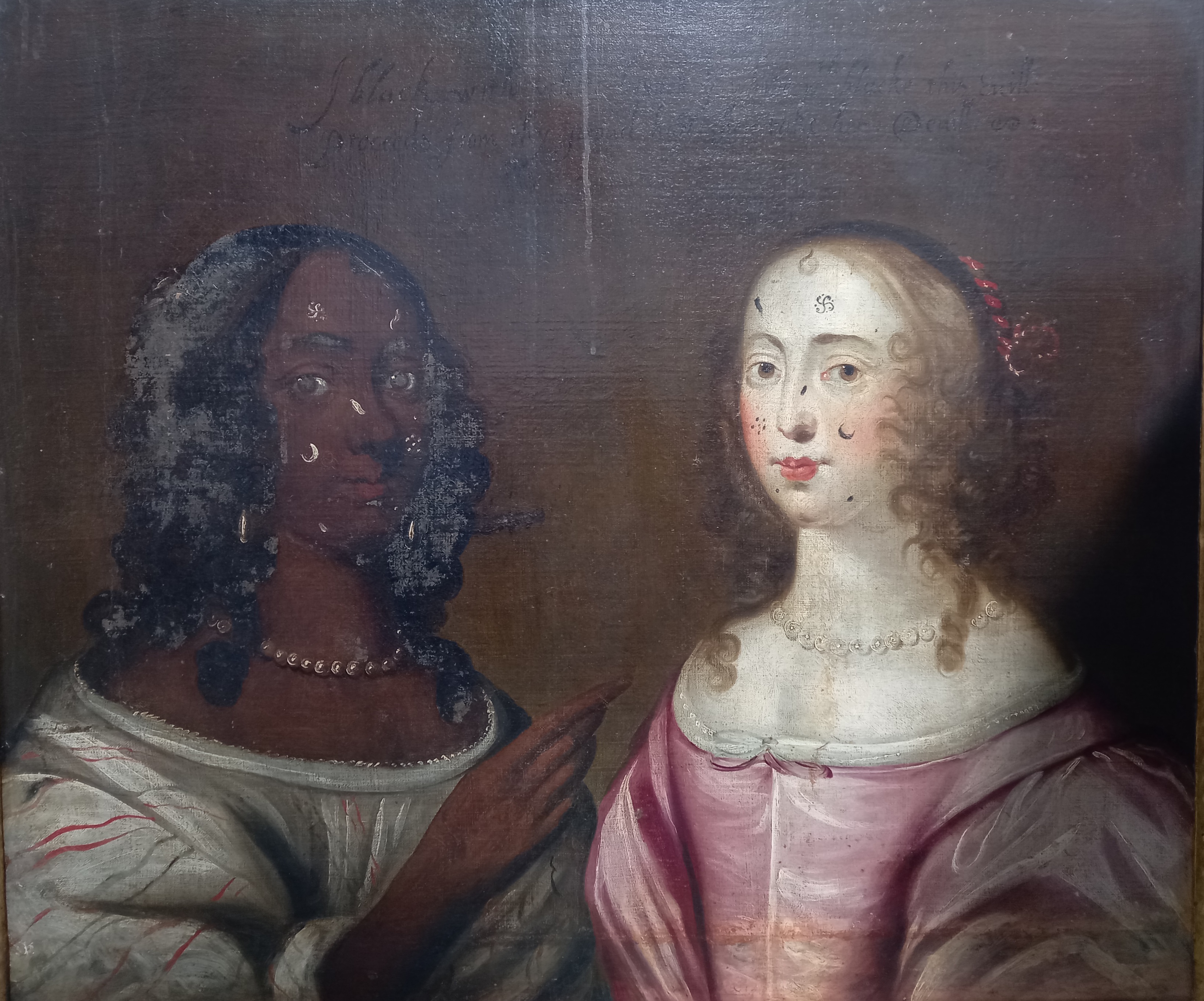 English school, circa 1650, Portrait of two ladies, both half length, - Image 10 of 24