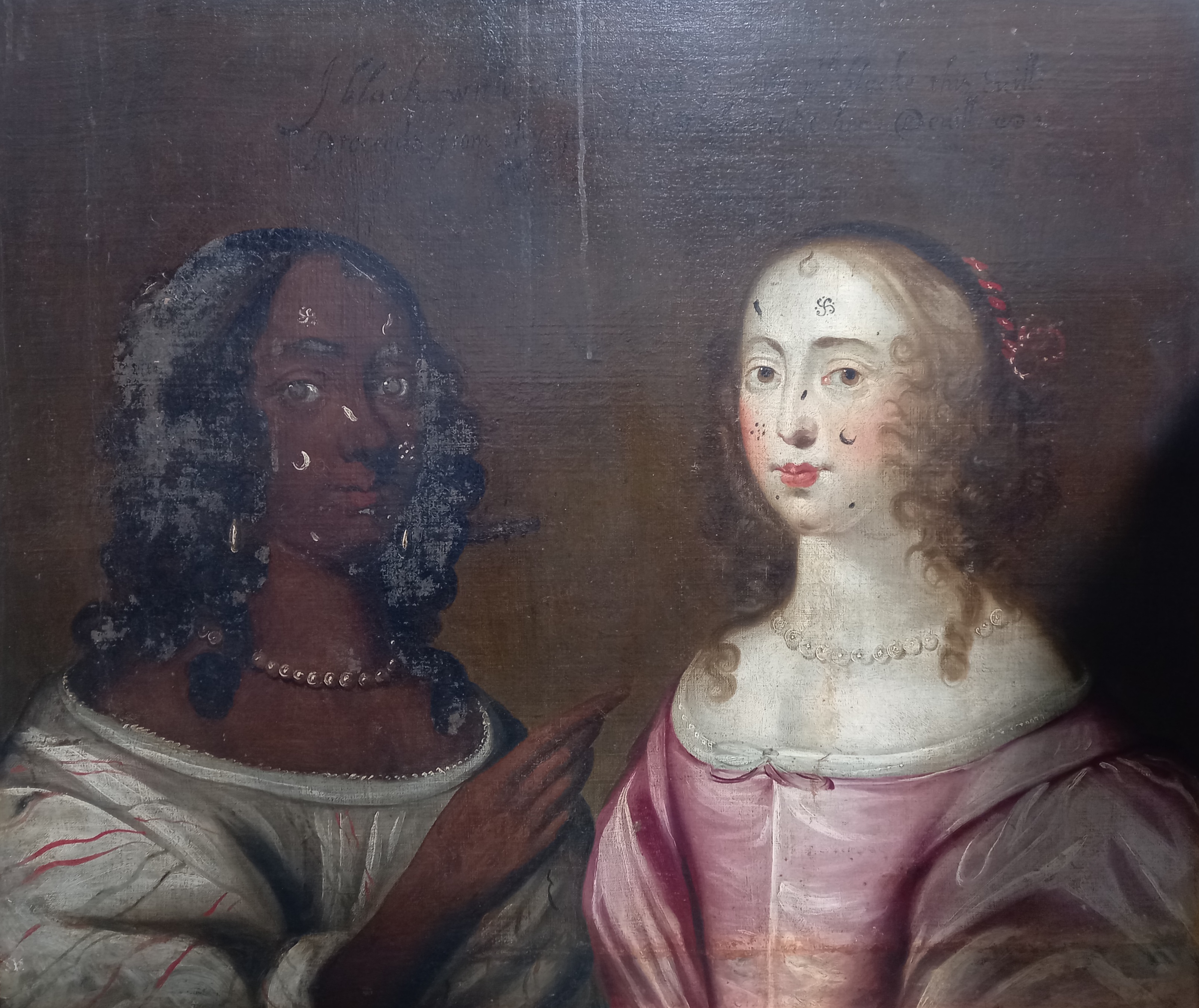 English school, circa 1650, Portrait of two ladies, both half length, - Image 11 of 24