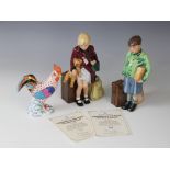 Two Royal Doulton limited edition figures, comprising: HN3202 'The Boy Evacuee' and HN3203 'The Girl
