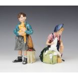 Two Royal Doulton limited edition figural groups, comprising: HN3299 'Welcome Home' and HN3295 '