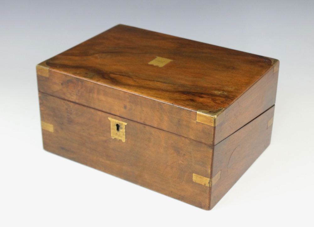 A 19th century rosewood stationery box, the cover centred with an inlaid mother of pearl star - Image 3 of 7