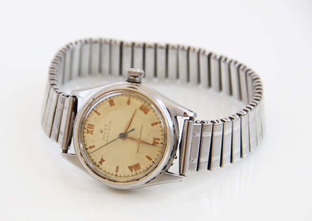 A Gentleman's vintage Rolex Oyster Royal 'Shock Resisting' stainless steel wristwatch, the round - Image 2 of 3