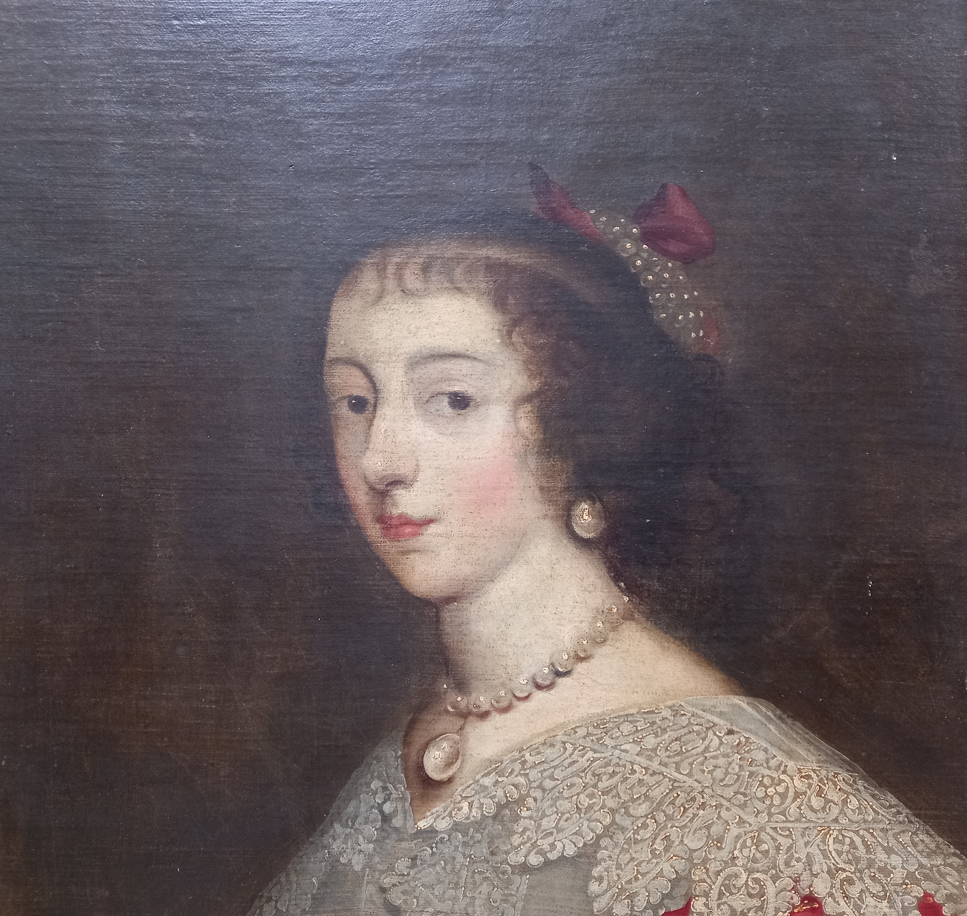 Follower of Anthony Van Dyck (1599-1641), Portrait of Queen Henrietta Maria (1609-1669), Head and - Image 7 of 18