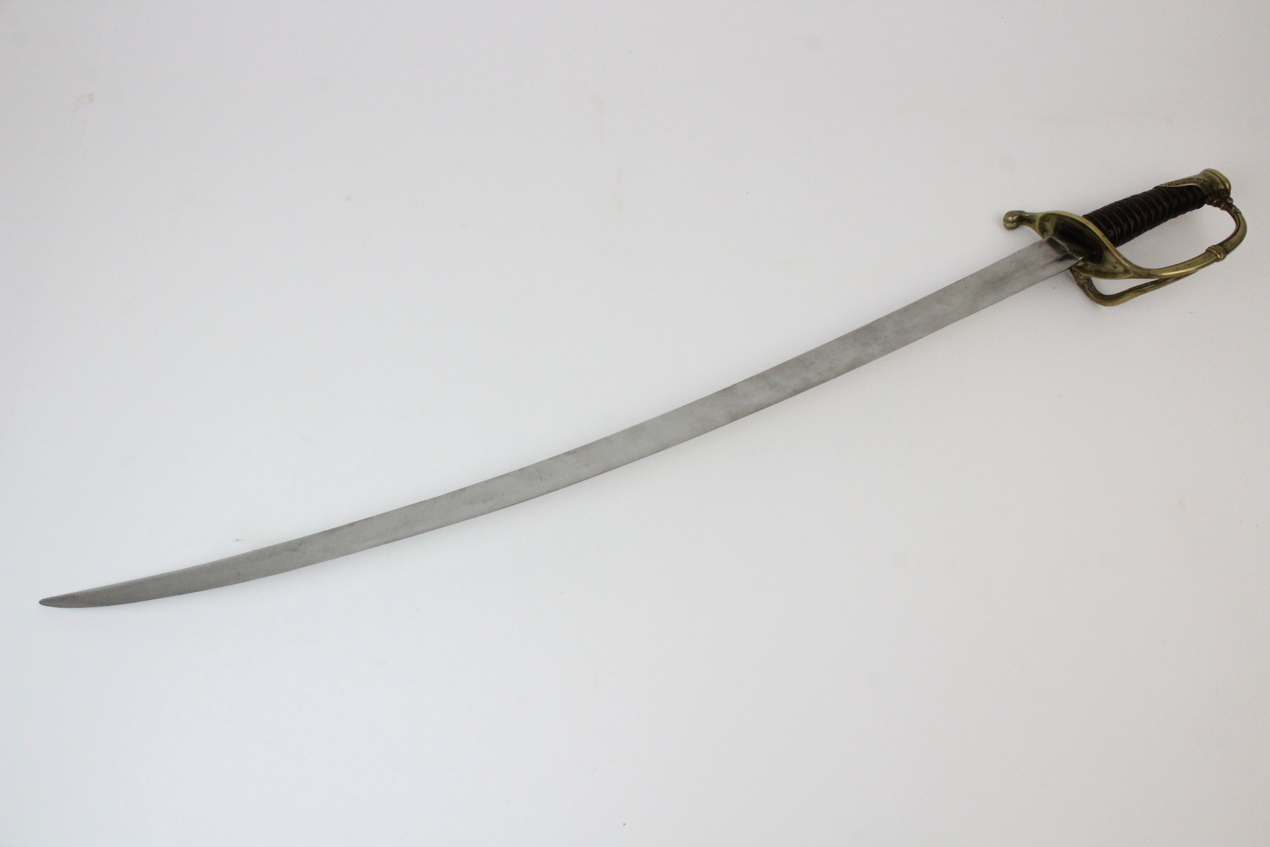 A French 1821 pattern Infantry officer's sword, the 77cm singled edged curved fullered blade set - Image 11 of 11