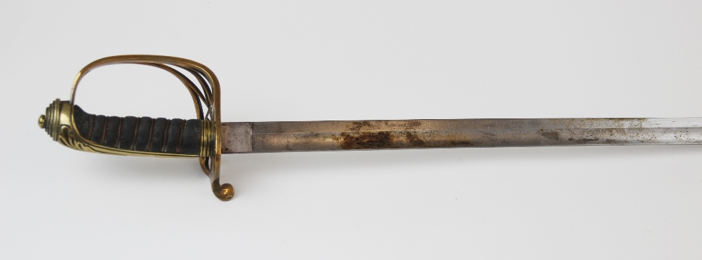A Victorian 1845 pattern Infantry officer?s sword by Smith & Son, the 81.5cm single edged fullered - Image 6 of 10