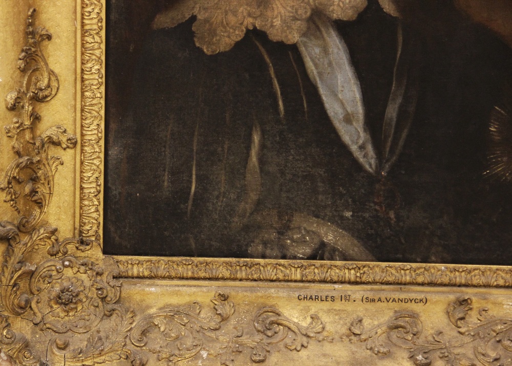 Follower of Sir Antony Van Dyck (1599-1641), Portrait of Charles I, Head and shoulders, with lace - Image 4 of 22