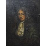 Follower of Cornelius Johnson, English School 17th century, Head and shoulder portrait of a