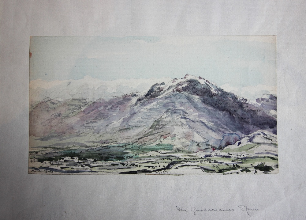 Sir Muirhead Bone (1876-1953), The Guadarrama, Spain, Watercolour, Signed, 13cm x 23cm, Frame - Image 4 of 5