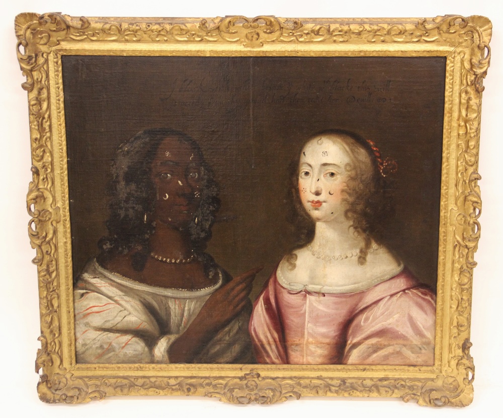 English school, circa 1650, Portrait of two ladies, both half length, - Image 2 of 24