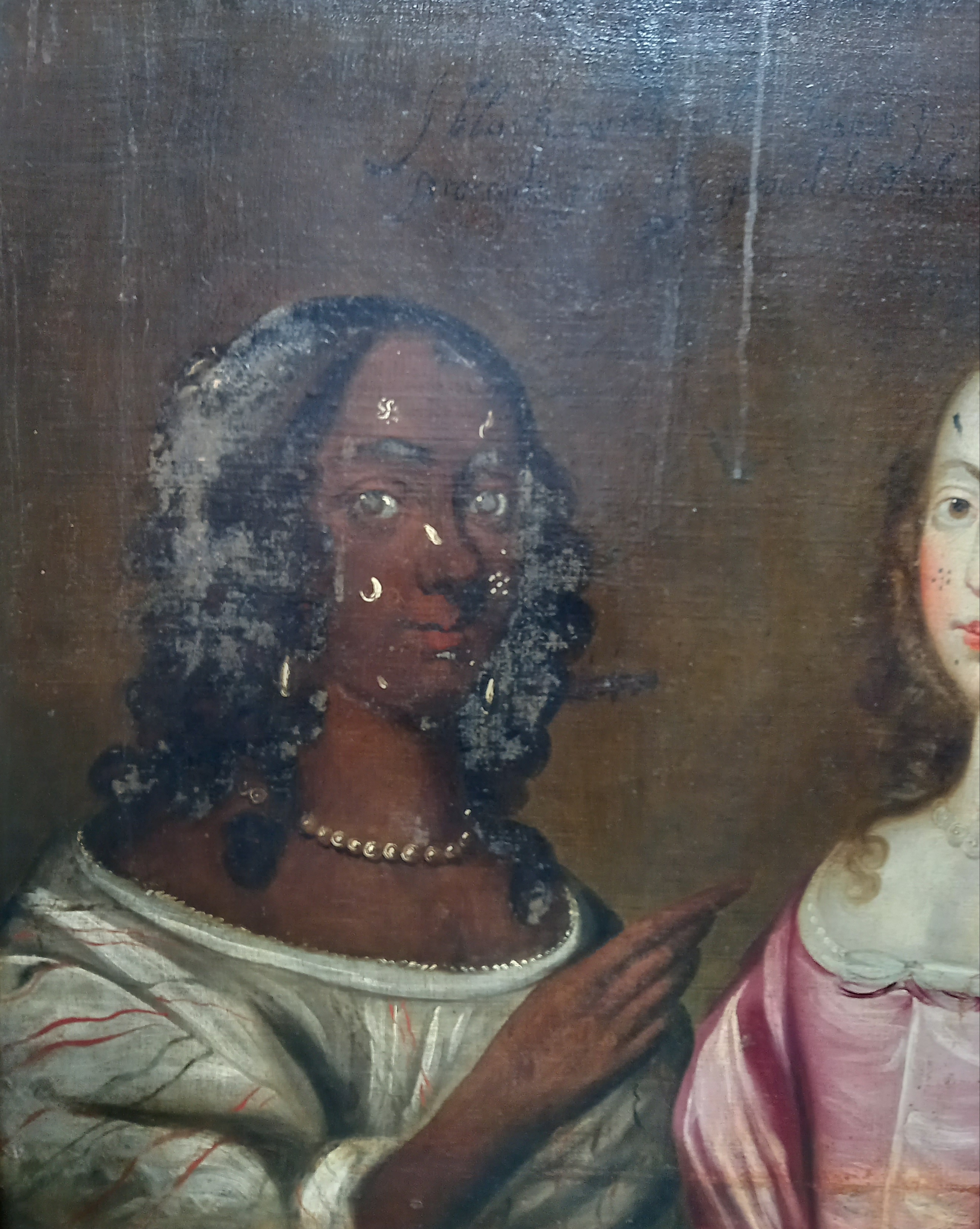 English school, circa 1650, Portrait of two ladies, both half length, - Image 13 of 24