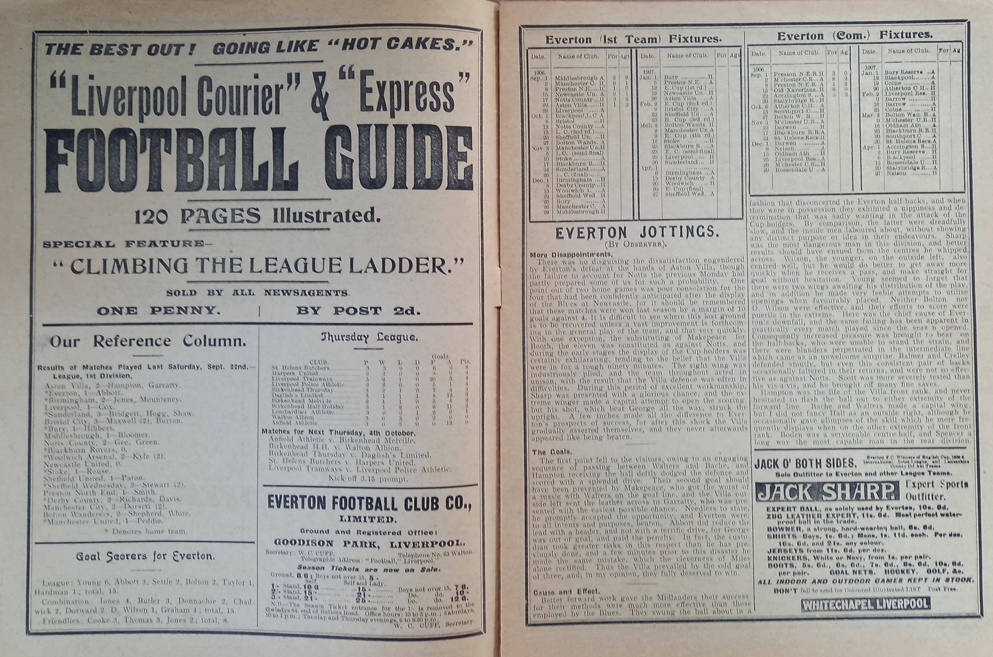 An Everton & Liverpool Official Football Programme, a 'double programme' showing the fixtures for - Image 3 of 9