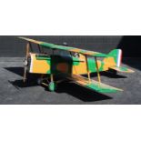 WORLD WAR I INTEREST: A large scratch-built ¼ scale model of a Royal Aircraft Factory SE5a fighter