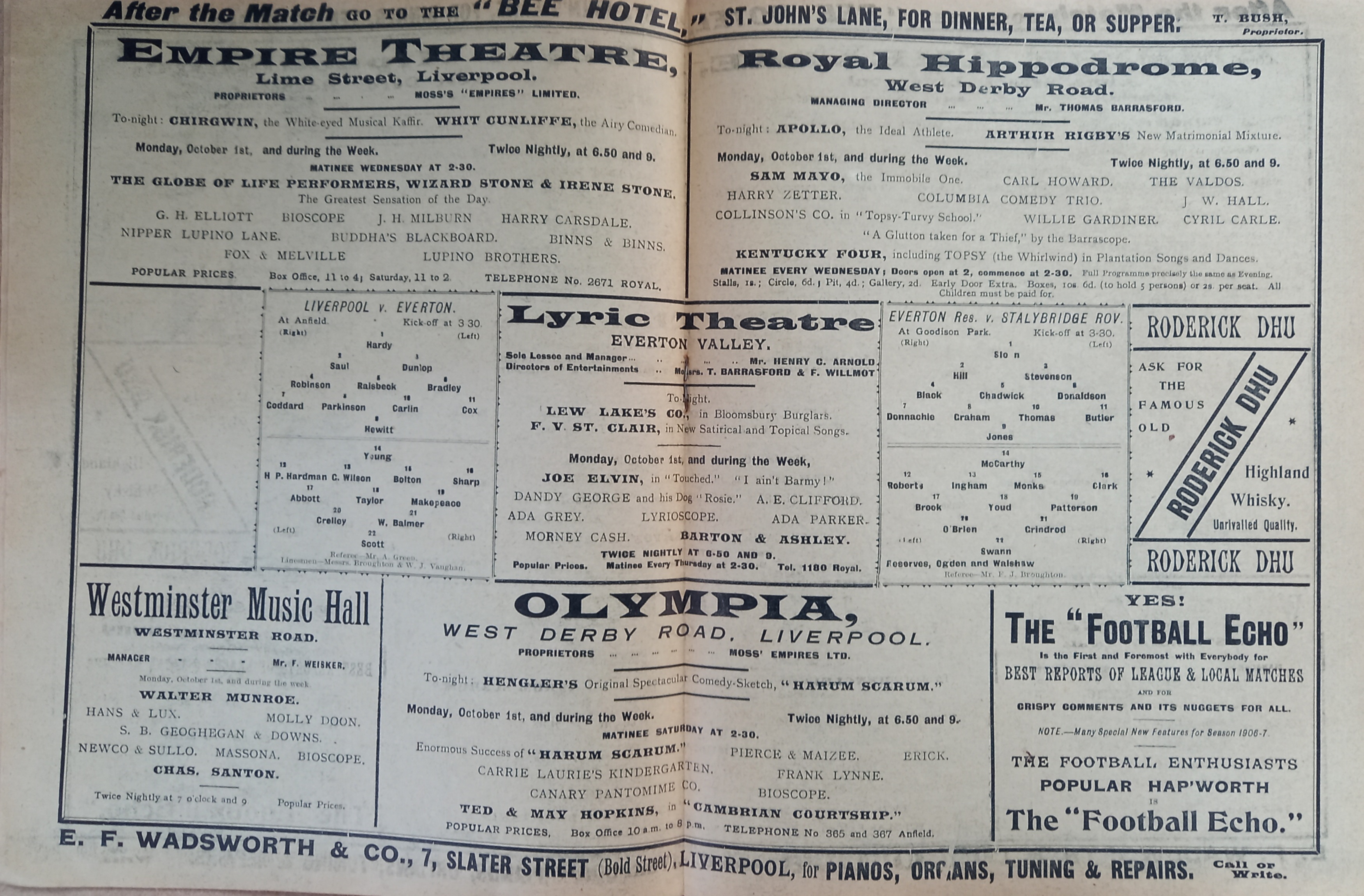 An Everton & Liverpool Official Football Programme, a 'double programme' showing the fixtures for - Image 6 of 9