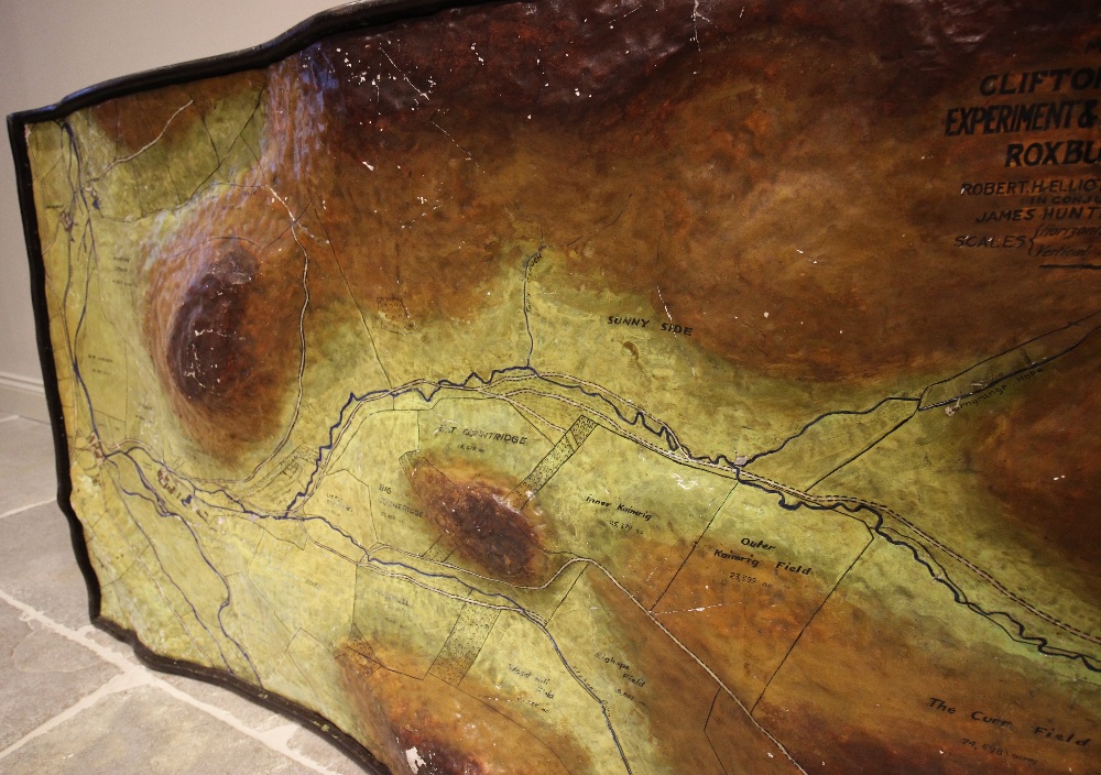 A bespoke made relief modelled topographical map of Clifton-on-Bowmont Experiment & Demonstration - Image 3 of 4