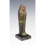 A Louis V. Aronson (1869-1940) Art Deco cold painted model of an Egyptian sarcophagus, early 20th