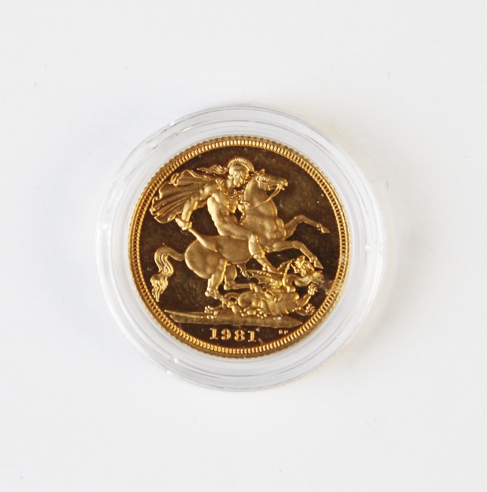 An Elizabeth II sovereign dated 1981, weight 8.1g - Image 2 of 2