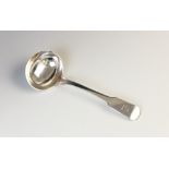 A George III silver fiddle pattern ladle by William Eley, William Fearn & William Chawner, London