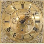 A George III oak and mahogany cross banded thirty hour longcase clock by 'Thomas Hargraves, Settle',