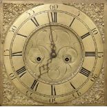 A mid 18th century oak cased eight day longcase clock, signed 'Rob Hampton, Warrington', the 32cm