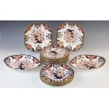 A Royal Crown Derby Kings Imari pattern part dinner service, comprising; twelve plates, 22.5cm