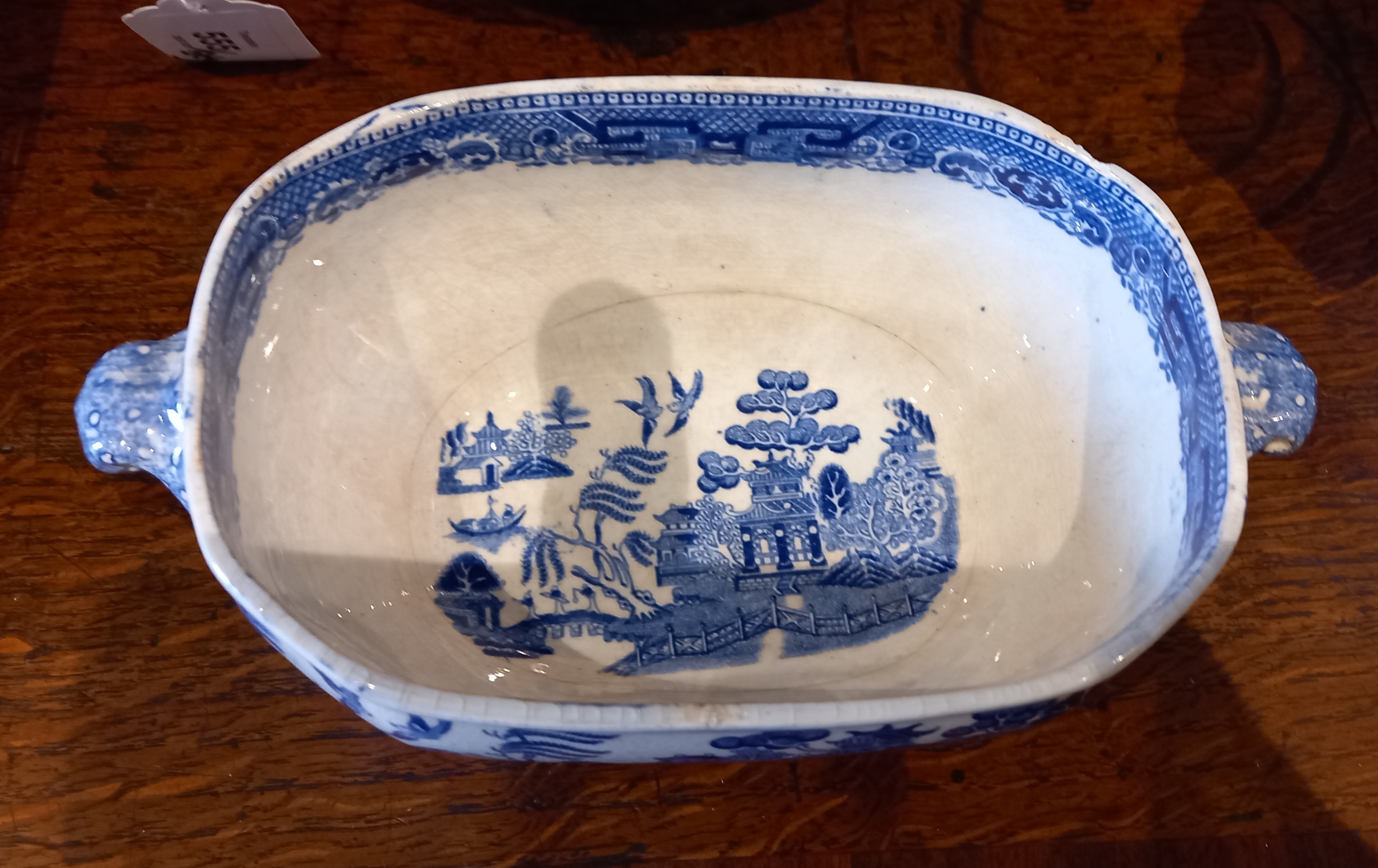 A selection of Roger's blue and white dinner wares, 19th century, each decorated with a central - Image 10 of 10