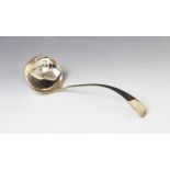 An Edwardian Old English pattern silver ladle by John Round & Son Ltd, Sheffield 1901, 18.7cm