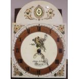 A George III oak cased thirty hour longcase clock, signed John Lloyd, Brecon, the 33cm break arch