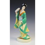 A Royal Doulton HN 2899 'Yum Yum' figurine, printed maker's mark to base, 28cm high (at fault)