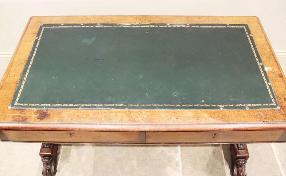 A William IV mahogany writing table, the rectangular moulded top inset with a replaced skiver over - Image 2 of 2