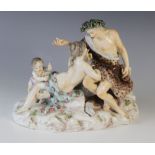 A German porcelain figural group, possibly by Höchster Porzellan-Manufaktur, 19th century,