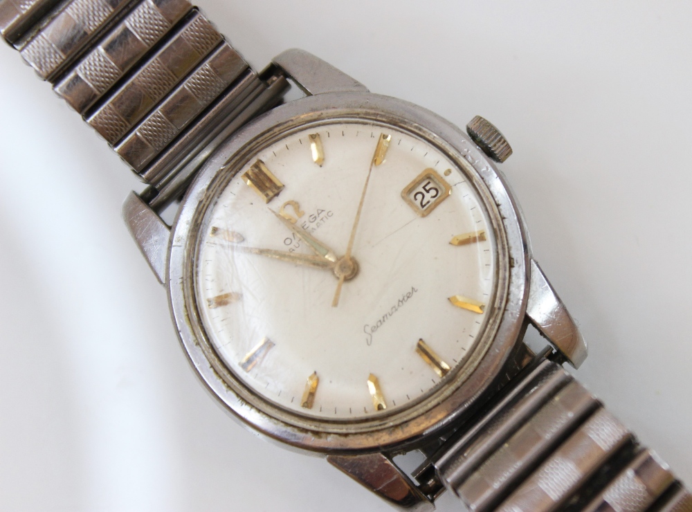 A gentleman's Omega Seamaster automatic stainless steel wristwatch, cream dial with gilt baton - Image 2 of 4