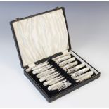 A George V twelve piece cutlery set, marks for John Sanderson, Sheffield 1916, comprising six