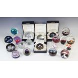A collection of boxed limited edition Caithness paperweights, comprising: Queen Mother Sulphide (