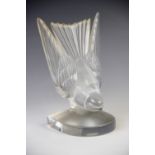 A Lalique France Hirondelle or Swallow paperweight, early 20th century, originally designed by Renee