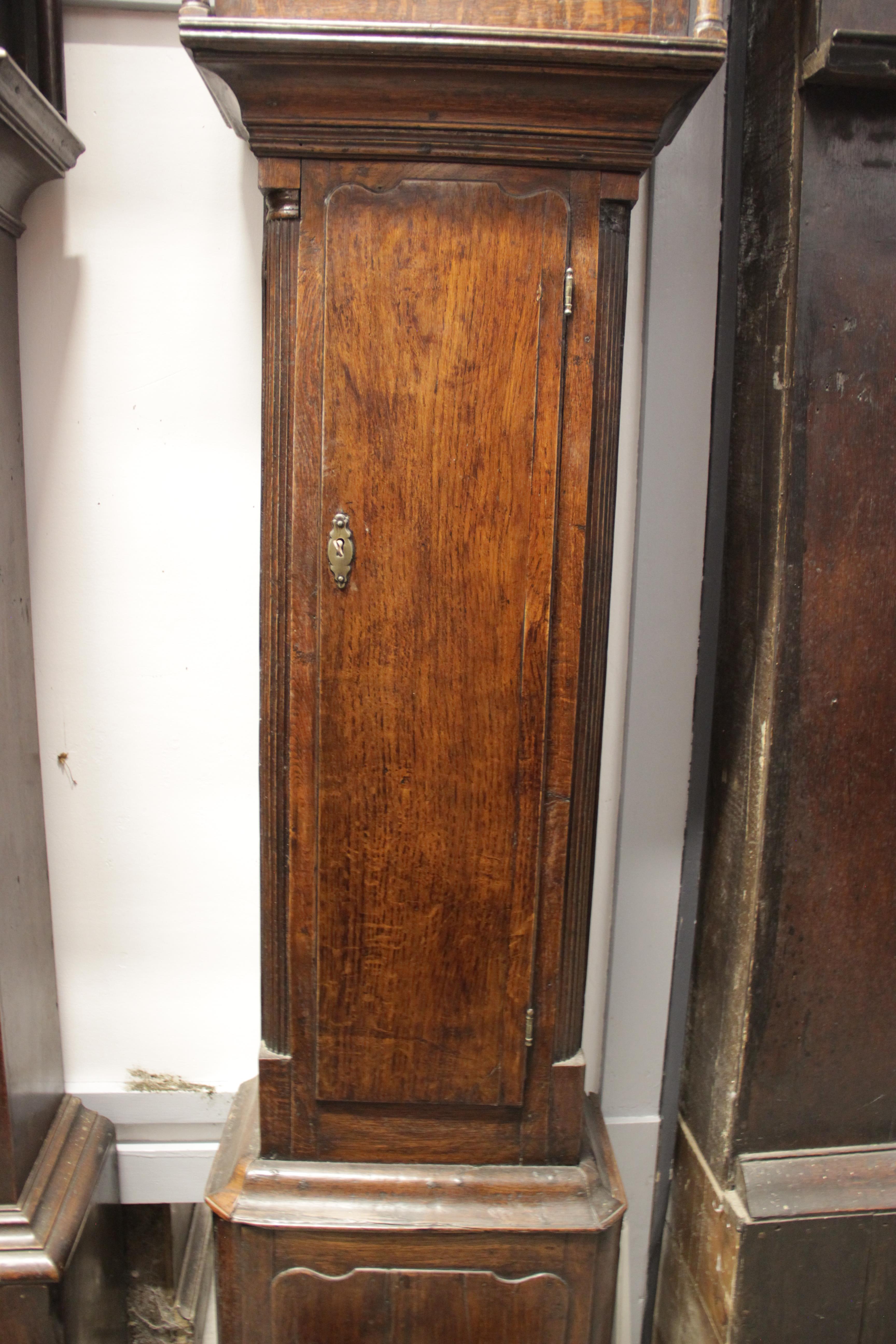 A George III oak and mahogany cross banded thirty hour longcase clock by 'Rob Webster, Salop', the - Image 4 of 4