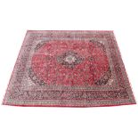 A very large red ground Persian Kashmir carpet, with traditional design, 293cm x 387cm