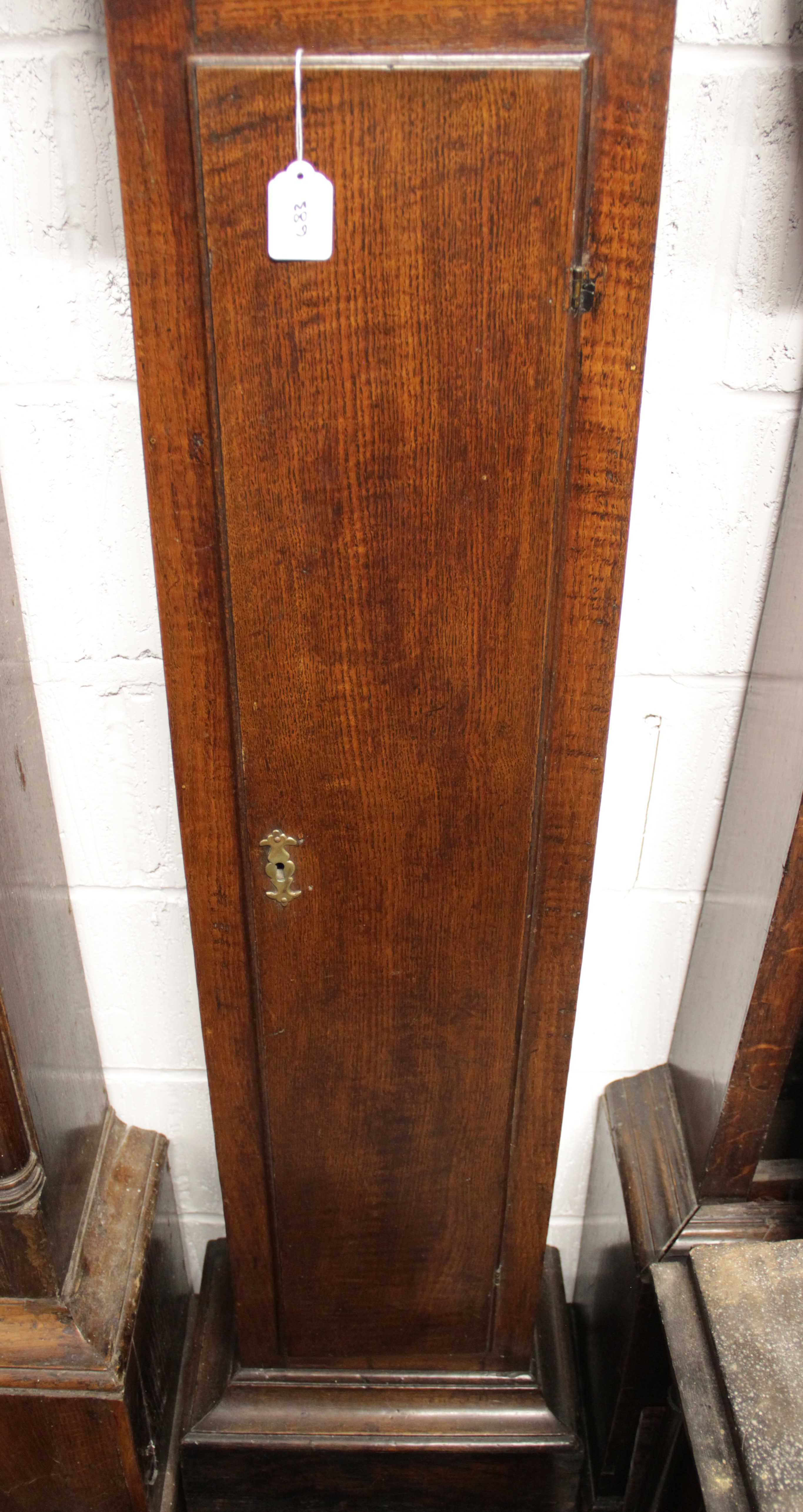 A mid 18th century oak cased thirty hour longcase clock signed 'William Bird, Seagrave', the 26cm - Image 4 of 4