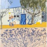 Andrew Macara (British, b.1944-), 'Tree Shadows, Faliraki, Rhodes', Oil on canvas, Signed lower