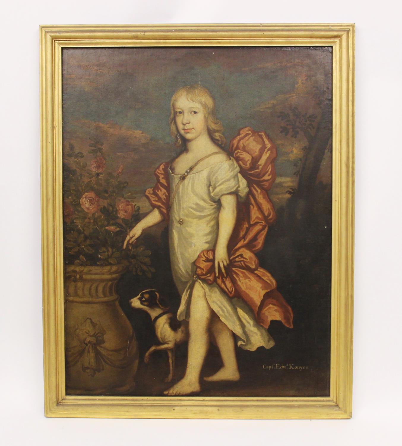 Circle of Jacob Huysmans (1630-1696), Portrait of Captain Edward Kenyon as a child, Full length in - Bild 5 aus 14