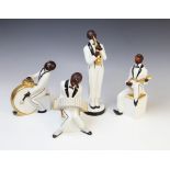 A French Art Deco four piece Jazz band by Robj from the ?Le Jazz? series, early 20th century,