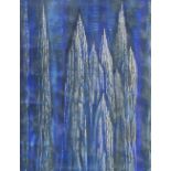 (Ronald) John Petts (Welsh, 1914?1991), 'Silver Pinnacles', Monotype ink and sgraffito on paper,